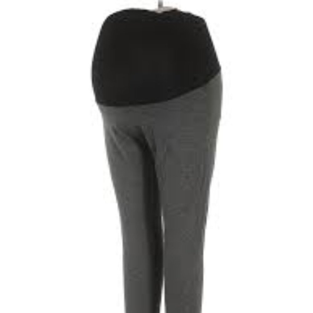 BellaVida Maternity black grey full panel maternity leggings pants size S
